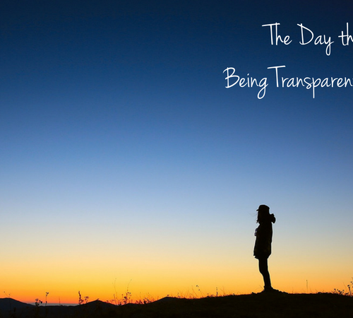 The Day the Light Came On: Being Transparent is Part of the Journey